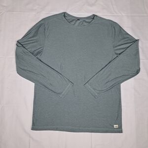 Vuori Crew Performance Shirt Mens Large Long Sleeve V176 Cotton Blend